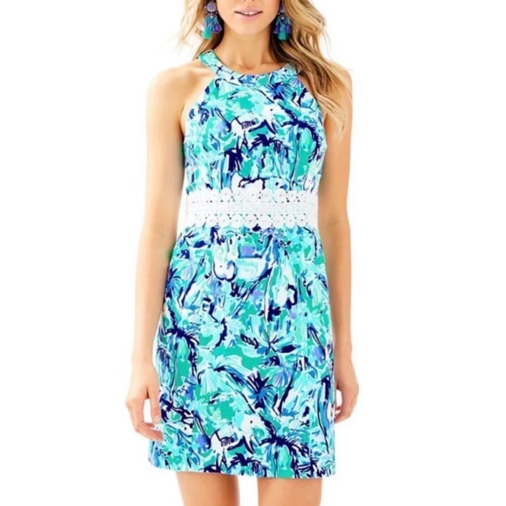 Lilly Pulitzer Ashlyn Shift Dress 14 Elephant Appeal Classic Resort Vacation NWT